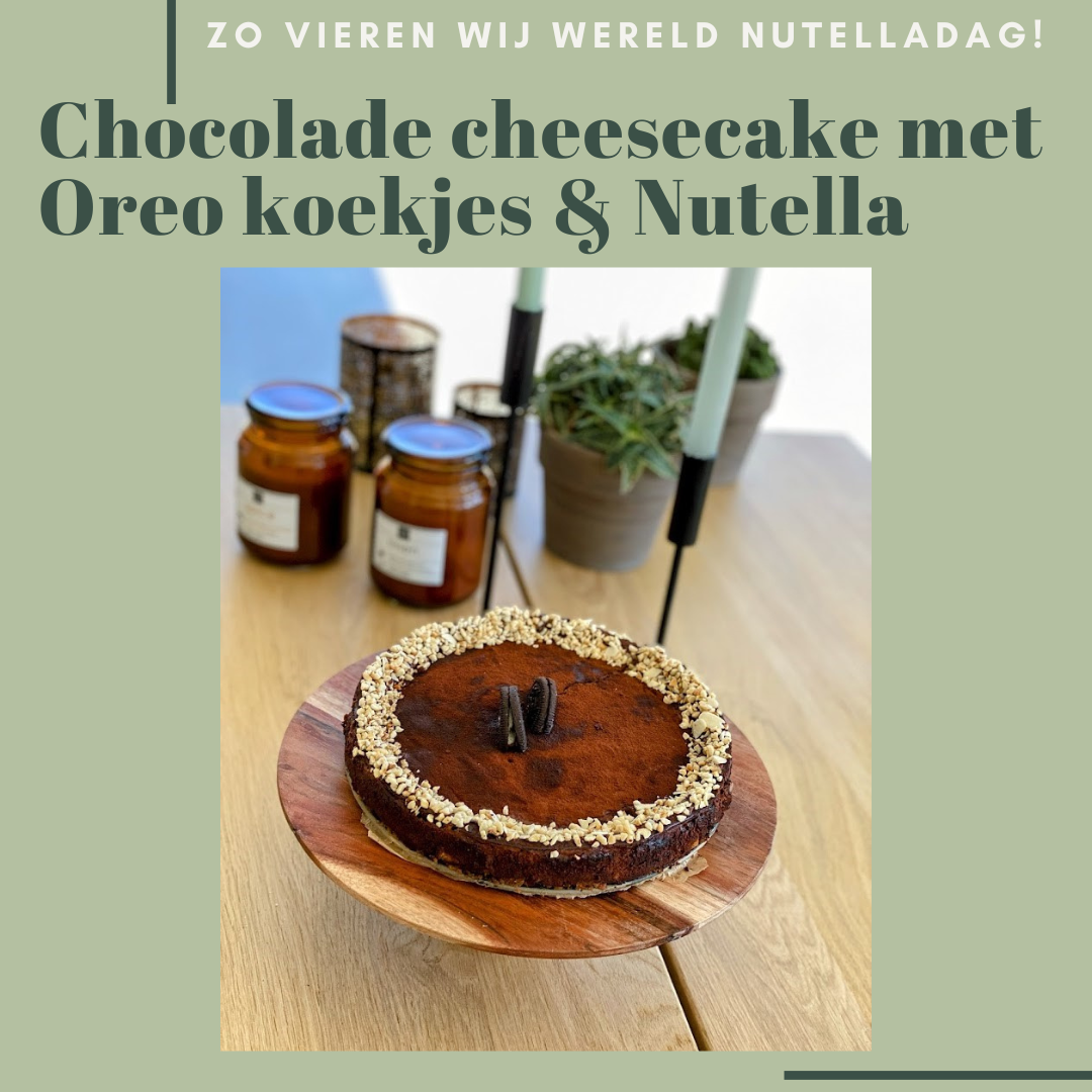 Chocolade nutella en Oreo cheesecake